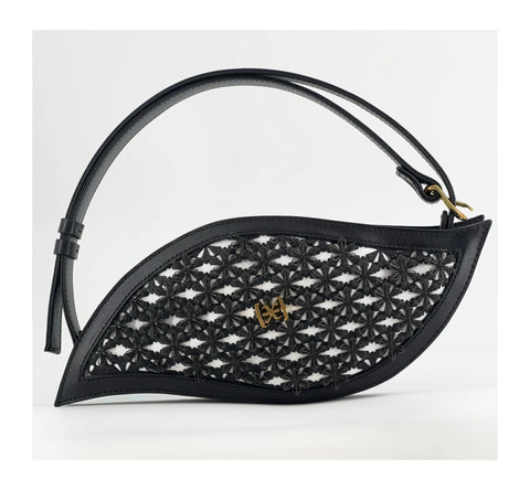 Sac impression 3D et cuir - COMETE Noir - Incxnnue